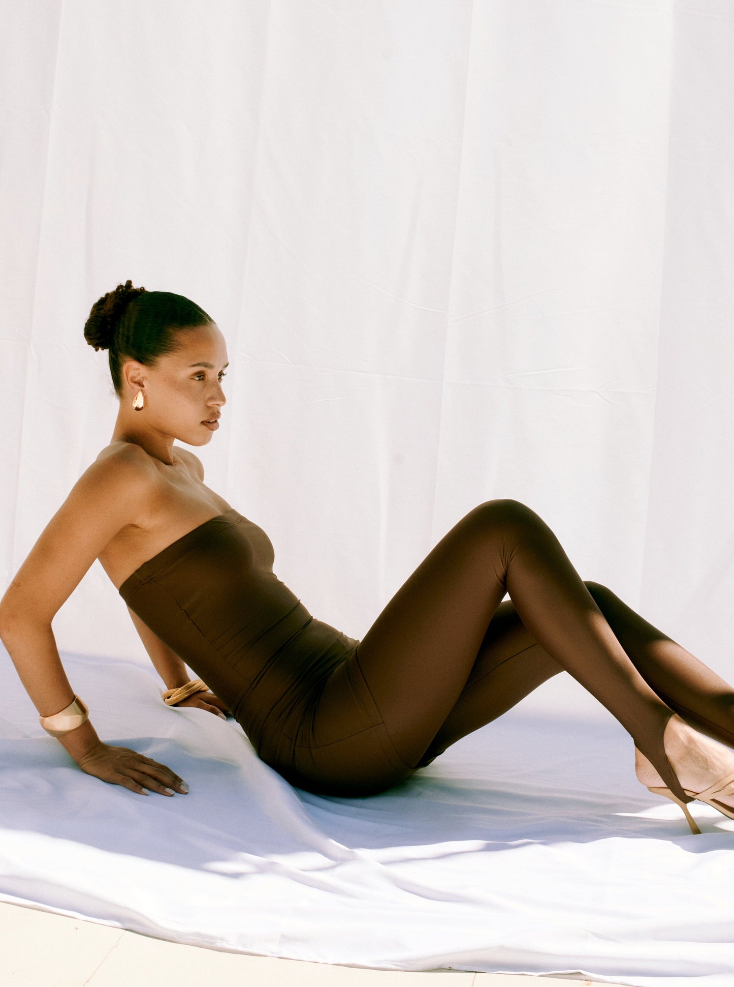 Bruna Stretch Dress Brown